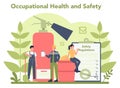 OSHA concept. Occupational safety and health administration.