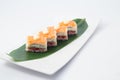 Oshi sushi with salmon Royalty Free Stock Photo