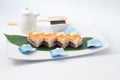 Oshi sushi with salmon Royalty Free Stock Photo