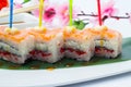 Oshi sushi with salmon Royalty Free Stock Photo