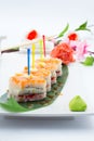 Oshi sushi with salmon Royalty Free Stock Photo