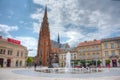 Osijek, Croatia, July 2, 2023: Cathedral of Saint Peter and Paul Royalty Free Stock Photo