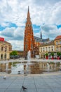 Osijek, Croatia, July 2, 2023: Cathedral of Saint Peter and Paul Royalty Free Stock Photo