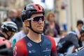 Cyclist Michal Kwiatkowski preparing to start race in championship CRO Race 2022
