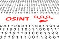 OSINT concept binary code 3d Royalty Free Stock Photo