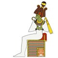 Osiris ,isolated figure of ancient egypt god Royalty Free Stock Photo