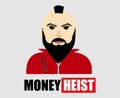 Oslo With Money Heist Title La Casa De Papel Design Graphic Netflix Film Abstract Vector Illustration
