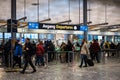 Oslo airport is connected to the city center by the high-speed railway Gardermoen Line served by mainline trains and Flytoget Royalty Free Stock Photo