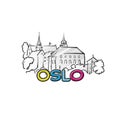 Oslo beautiful sketched icon Royalty Free Stock Photo