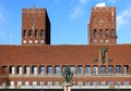 Oslo, the building of the City Hall. Norway, Europe. Royalty Free Stock Photo