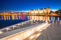 Oslo city center and waterfront golden dusk view Royalty Free Stock Photo