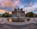 Oslo City Hall in the Evening, Oslo, Norway Royalty Free Stock Photo