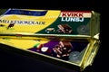 Norwegian Chocolate Freia Melkesjokolade in different packages lies on a black isolated background