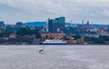 Oslo city waterfront panorama rainy summer day view Norway Royalty Free Stock Photo