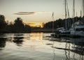 Oslo - the fjord - steel like waters. Royalty Free Stock Photo