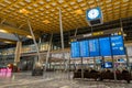 Oslo Gardermoen International Airport departure terminal architecture. Royalty Free Stock Photo