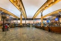 Oslo Gardermoen International Airport departure terminal architecture. Royalty Free Stock Photo