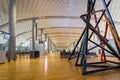 Oslo Gardermoen International Airport departure terminal architecture. Royalty Free Stock Photo