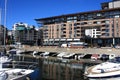 Oslo harbour with boats and yachts. There are both private and t Royalty Free Stock Photo