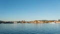 Oslo harbour with copy space panoramic Royalty Free Stock Photo