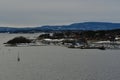 oslo harbour from cruiseship detail view norway Royalty Free Stock Photo