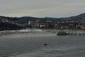 oslo harbour from cruiseship detail view norway Royalty Free Stock Photo