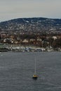 oslo harbour from cruiseship detail view norway Royalty Free Stock Photo