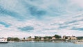 Oslo, Norway. Akershus Fortress, Oslo City Hall And Floating Ships Near Aker Brygge District. Summer Day. Famous And Royalty Free Stock Photo