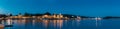 Oslo, Norway. Akershus Fortress In Summer Evening. Night View Of Famous And Popular Place. Panorama, Panoramic view Royalty Free Stock Photo