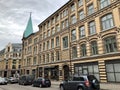 Oslo, Norway - April 7, 2018: Classic architecture in Oslo buildings Royalty Free Stock Photo