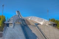 OSLO, NORWAY, APRIL 15, 2019: Holmenkollen ski jumping stadium and norwegian ski museum in Oslo