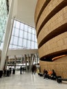 Oslo, Norway - April 7, 2018: Modern architecture in the interior of the Oslo Opera House Royalty Free Stock Photo