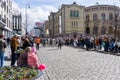 Musical bands parade through the streets of Oslo, Norway