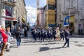 Musical bands parade through the streets of Oslo, Norway