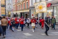 Musical bands parade through the streets of Oslo, Norway
