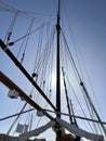 Oslo, Norway - April 10, 2018: Sailing boats in Aker Brygge pier Royalty Free Stock Photo