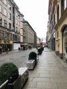 Oslo, Norway - April 9, 2018: View of street in the city center of Oslo Royalty Free Stock Photo