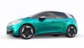 Oslo, Norway. April 17, 2022: Volkswagen ID.3 2020. New generation green electric city hatchback car with extended range