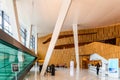 Opera house in Oslo. Interior view of entrance and foyer. It is the National Theater of Opera and Ballet of Norway Royalty Free Stock Photo