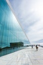 The Oslo Opera House, modern theater similar to an iceberg