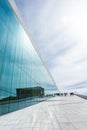 The Oslo Opera House, modern theater similar to an iceberg