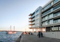 The waterfront of Tjuvholmen, Oslo, Norway, on a sunny afternoon Royalty Free Stock Photo