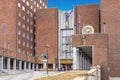 Oslo, Norway - City Hall historic building - Radhuset - housing city council, municipality authorities and Nobel Peace Prizes Royalty Free Stock Photo