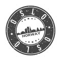 Oslo Norway Europe Stamp Logo Icon Symbol Design Skyline City