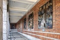 Oslo, Norway - Exterior decorations of City Hall historic building - Radhuset - with Nordic mythology motives in Pipervika quarter