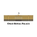 Oslo Norway famous architecture vector sketch separated on white background. The world famous landmark in Oslo, the capital of Royalty Free Stock Photo