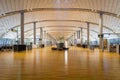 Oslo Gardermoen International Airport departure terminal architecture. Royalty Free Stock Photo