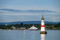 OSLO, NORWAY Ã¢â¬â JULY 11, 2022: Oslo fjord, environmentally friendly, all electric ferry boat travelling the fjord Royalty Free Stock Photo