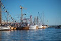 Long row of wooden fishing boats at BjÃÂ¸rvika.. Royalty Free Stock Photo