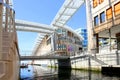 Oslo, Norway - July 24, 2018: View to Astrup Fearnley Museum of Modern Art connecting canals in waterfront of Oslo . Royalty Free Stock Photo